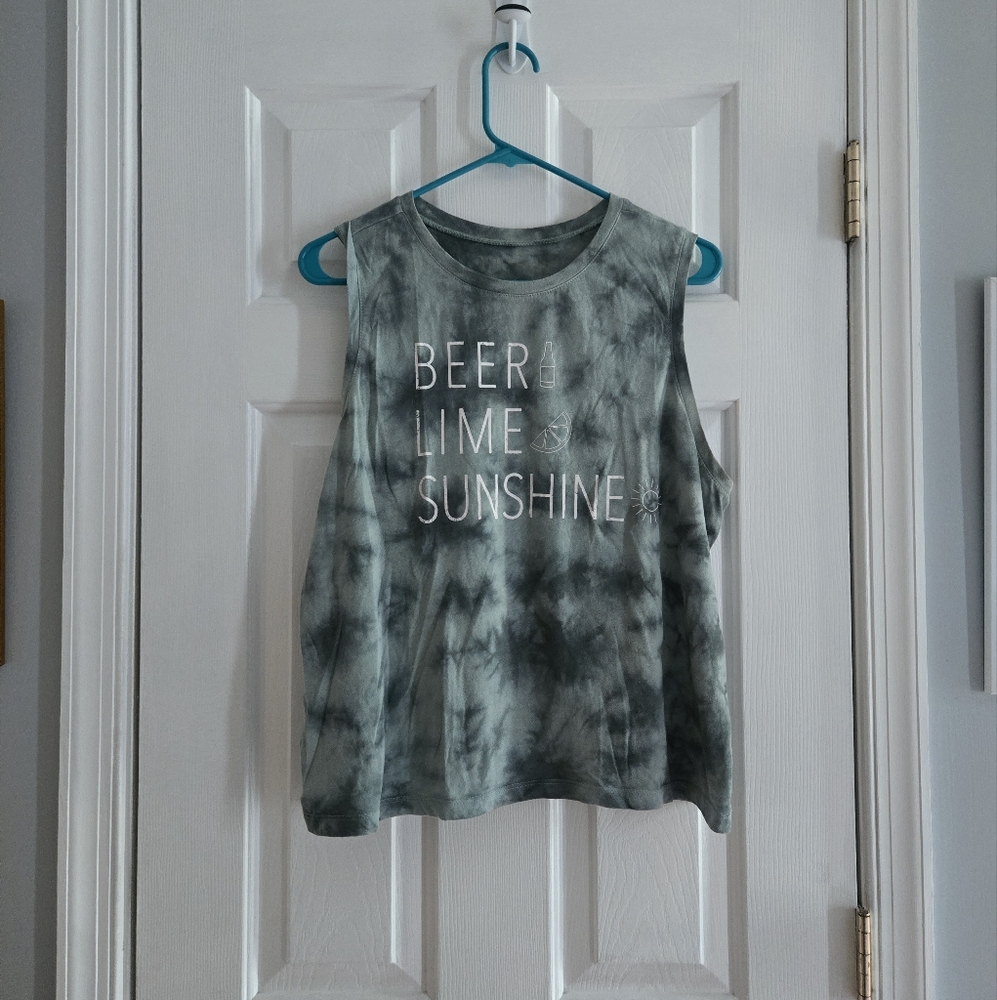 Tie-Dye Tank Top with Fun Slogan